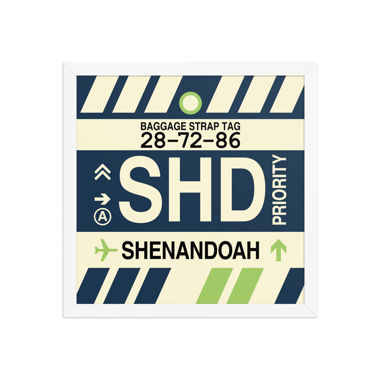 SHD Shenandoah Valley Framed Print • Jet Age Baggage Tag Design • YHM Designs - Image 13