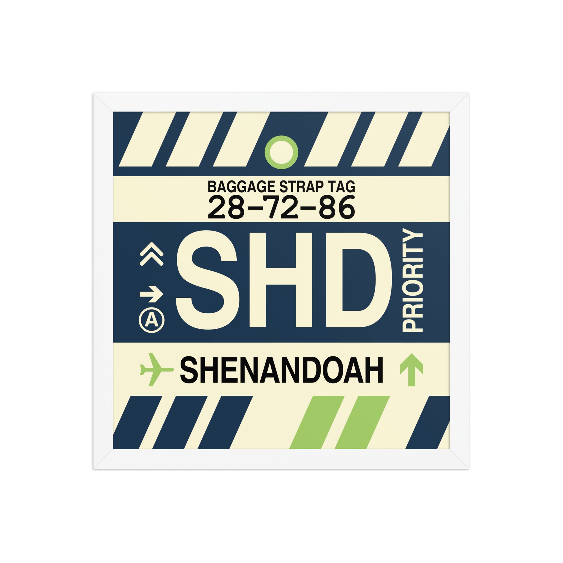 SHD Shenandoah Valley Framed Print • Jet Age Baggage Tag Design • YHM Designs - Image 13