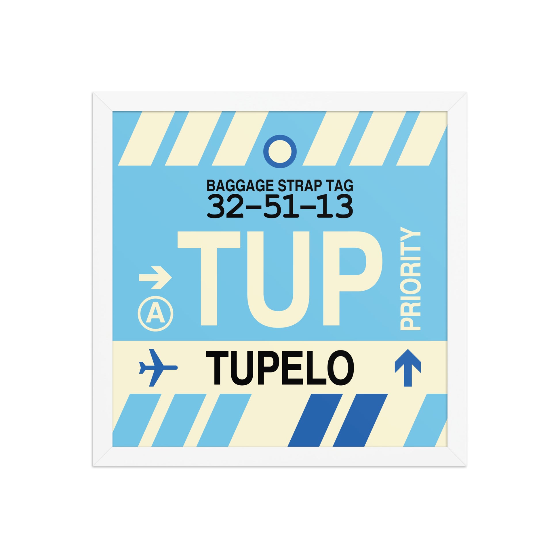 TUP Tupelo Framed Print • Jet Age Baggage Tag Design • YHM Designs - Image 13