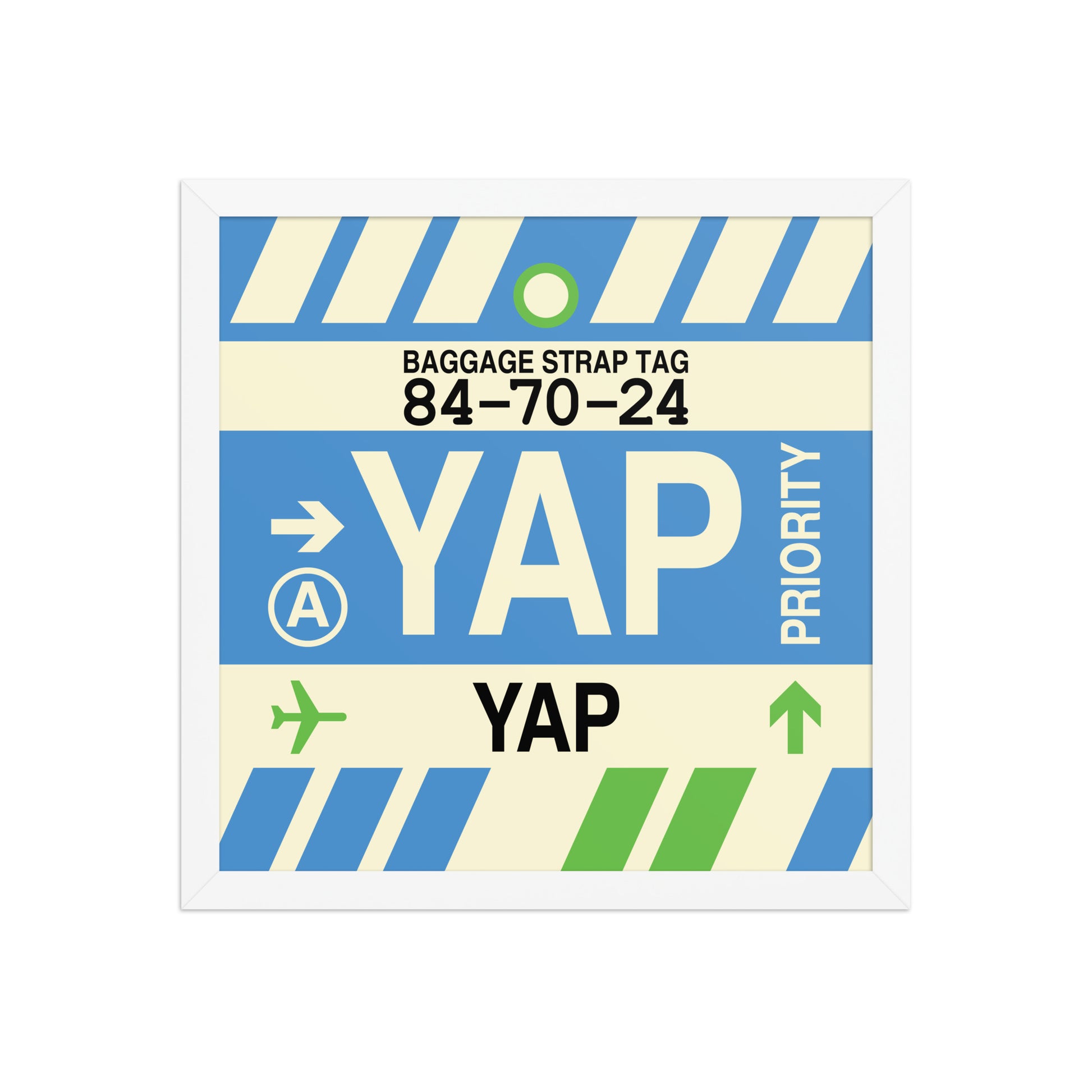 YAP Yap Framed Print • Jet Age Baggage Tag Design • YHM Designs - Image 13