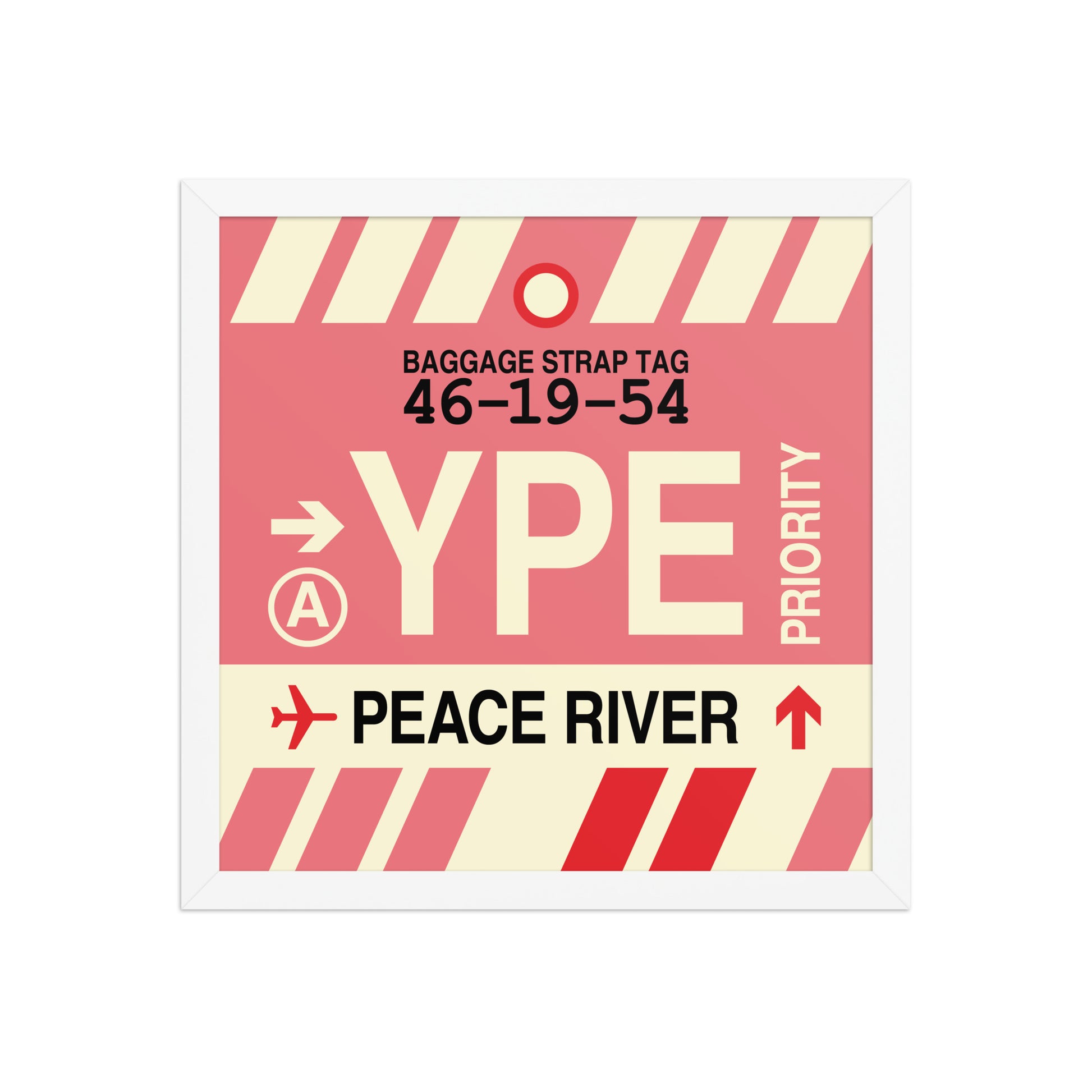 YPE Peace River Framed Print • Jet Age Baggage Tag Design • YHM Designs - Image 13