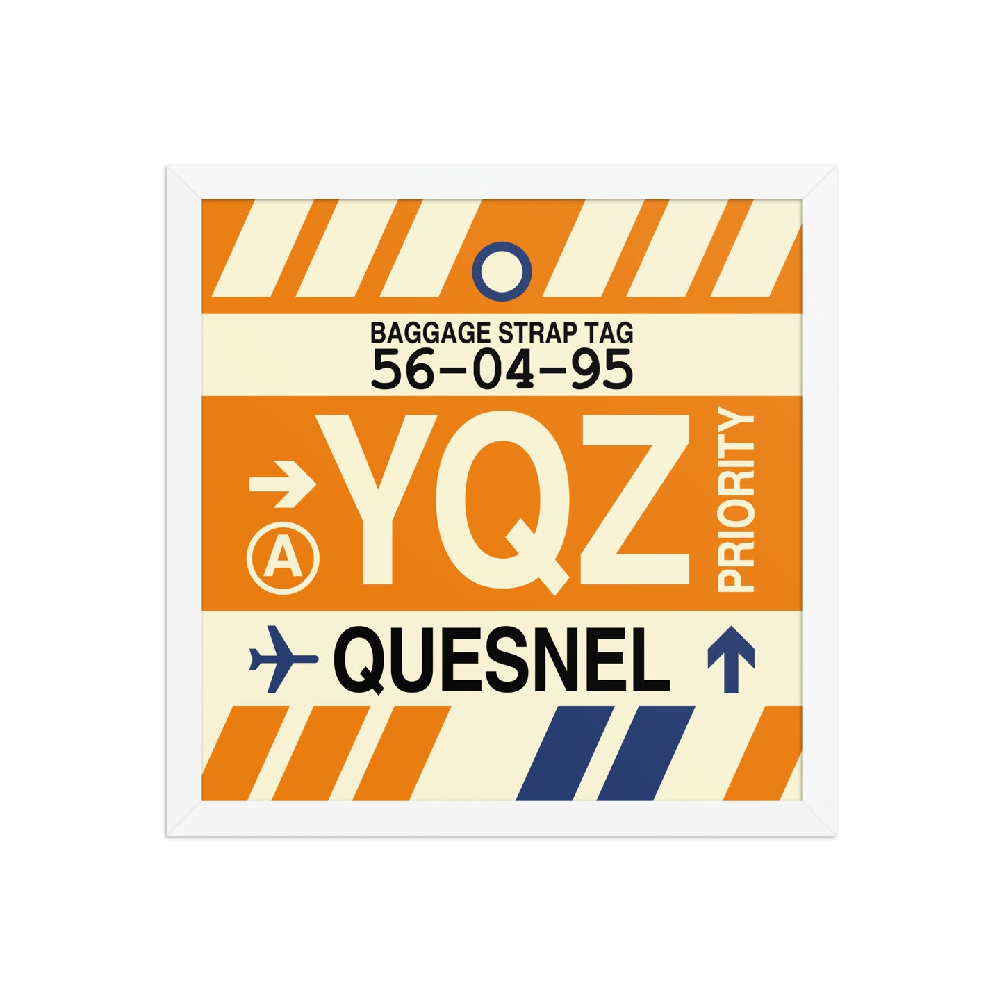 YQZ Quesnel Framed Print • Jet Age Baggage Tag Design • YHM Designs - Image 13