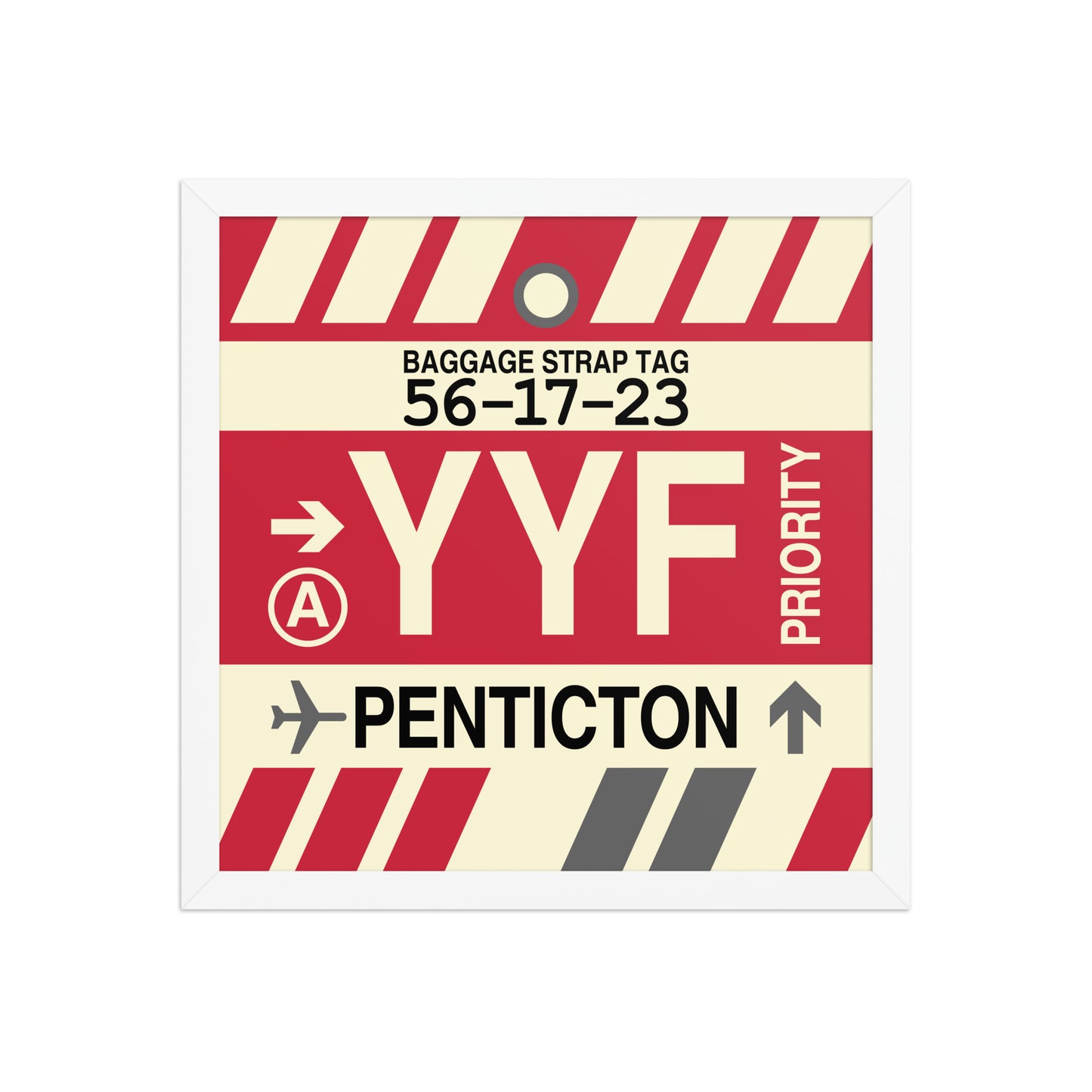 YYF Penticton Framed Print • Jet Age Baggage Tag Design • YHM Designs - Image 13