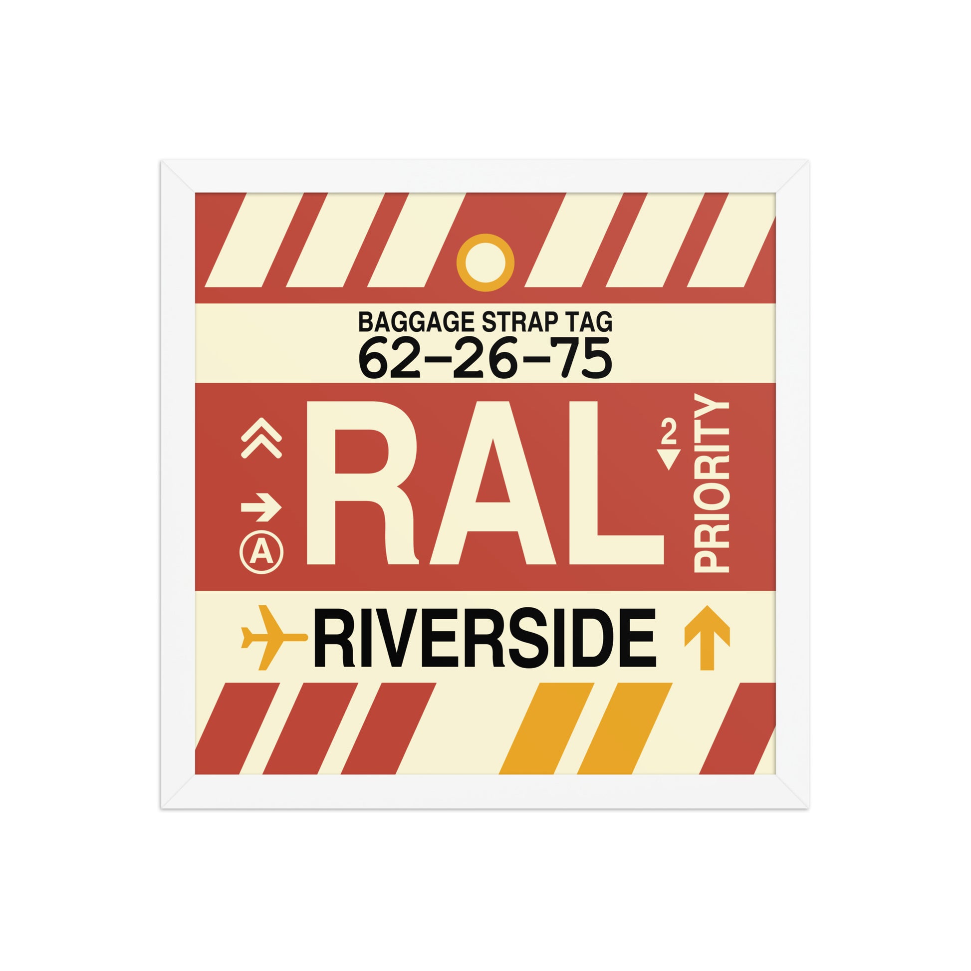 RAL Riverside Framed Print • Jet Age Baggage Tag Design • YHM Designs - Image 13