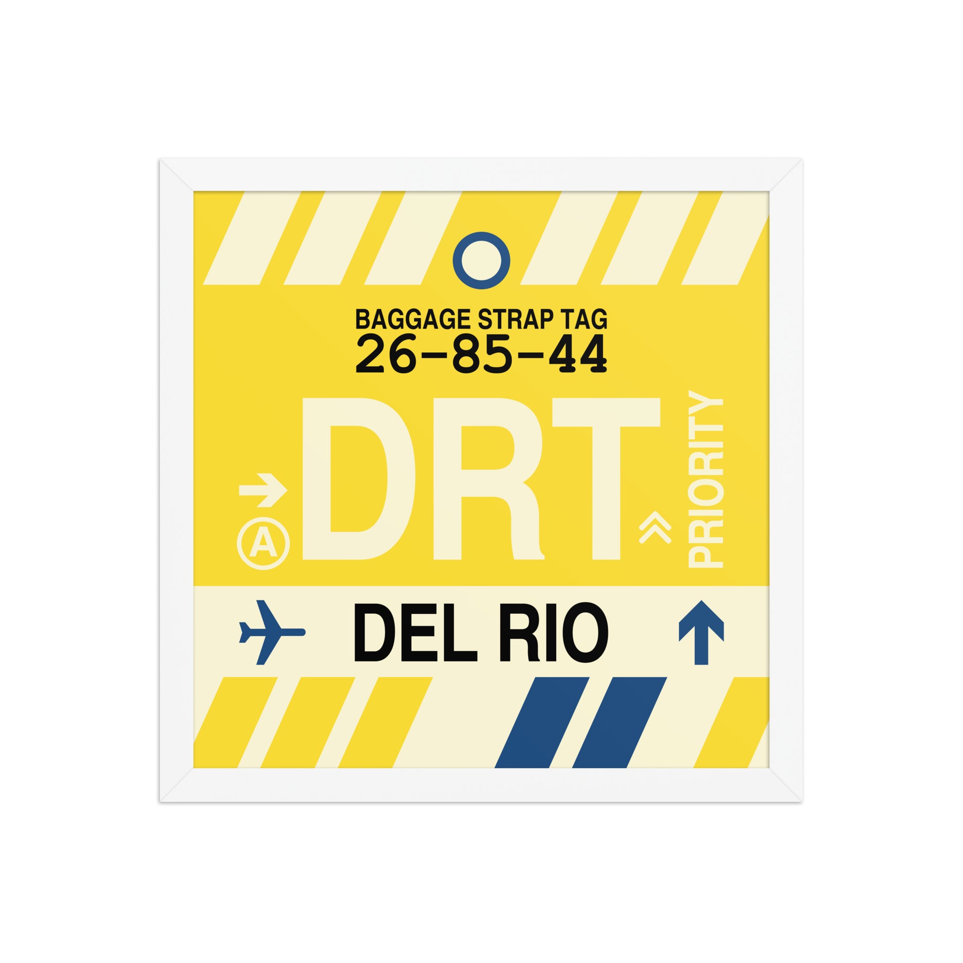 DRT Del Rio Framed Print • Jet Age Baggage Tag Design • YHM Designs - Image 13
