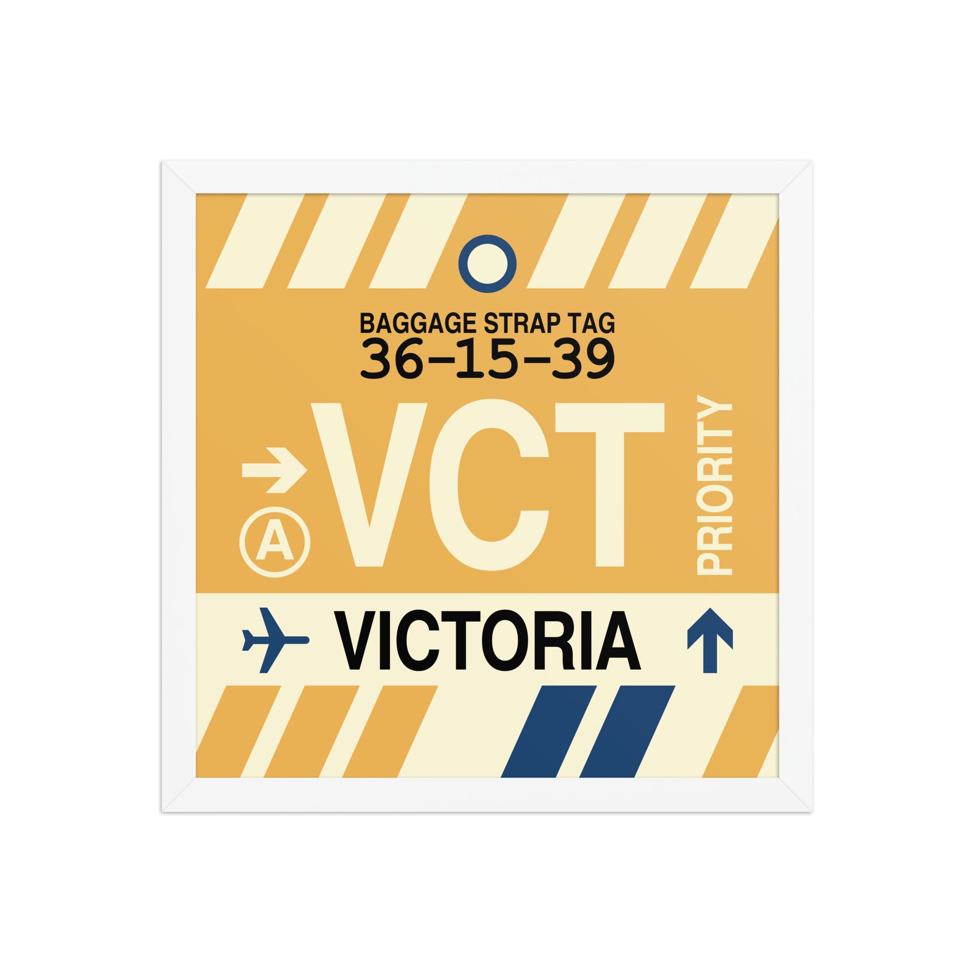 VCT Victoria Framed Print • Jet Age Baggage Tag Design • YHM Designs - Image 13