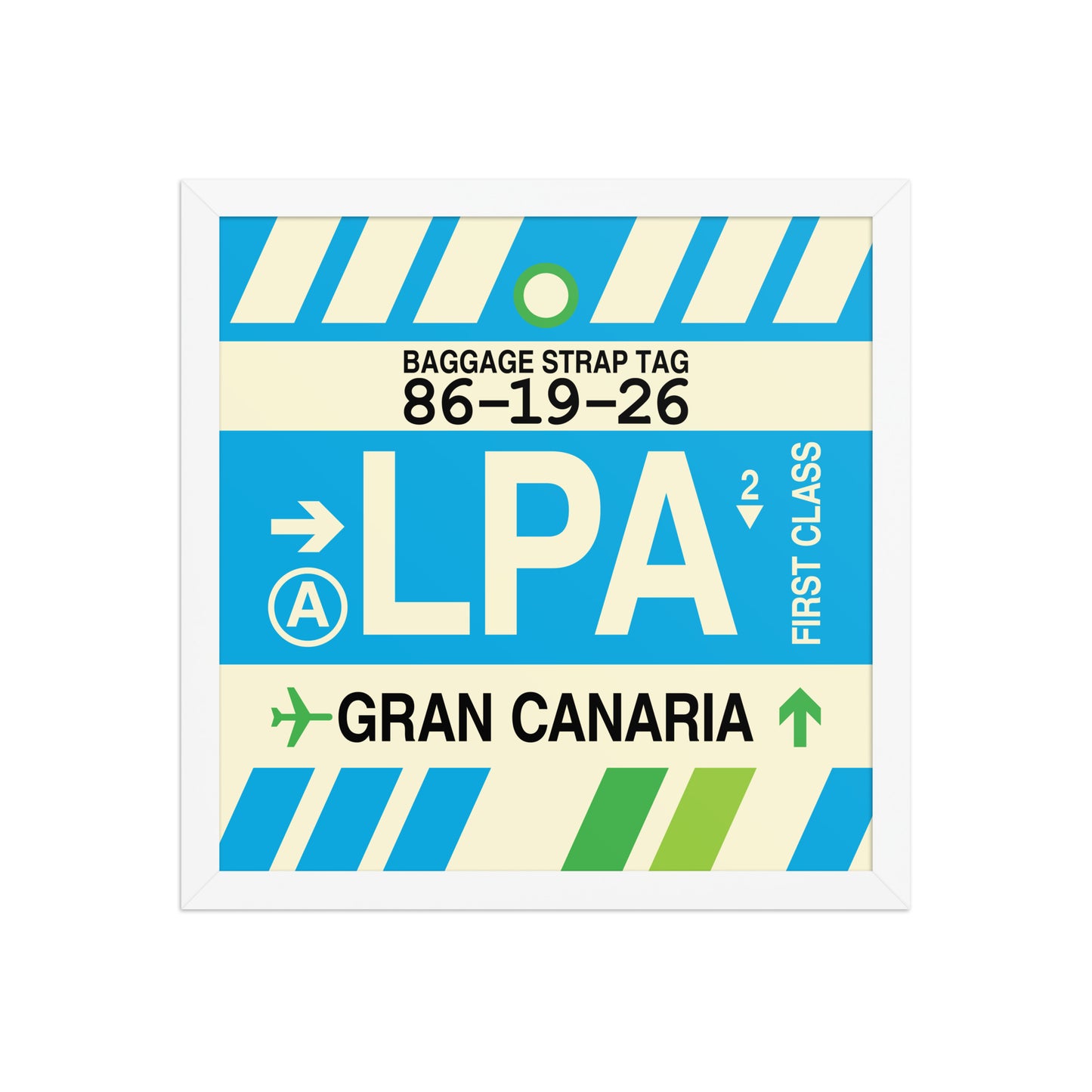 LPA Gran Canaria Framed Print • Jet Age Baggage Tag Design • YHM Designs - Image 08
