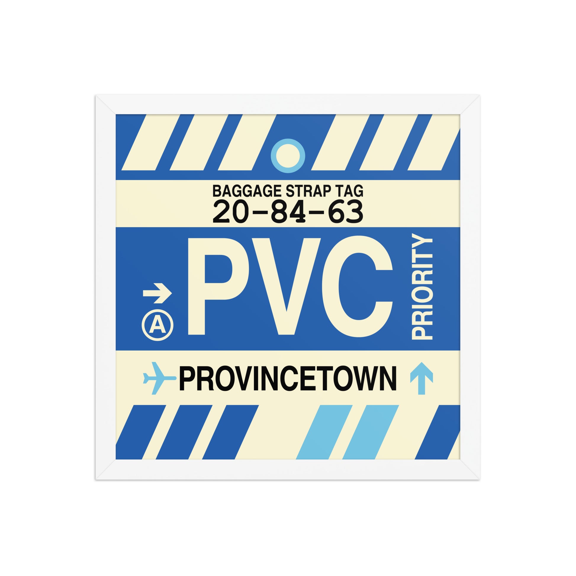 PVC Provincetown Framed Print • Jet Age Baggage Tag Design • YHM Designs - Image 08