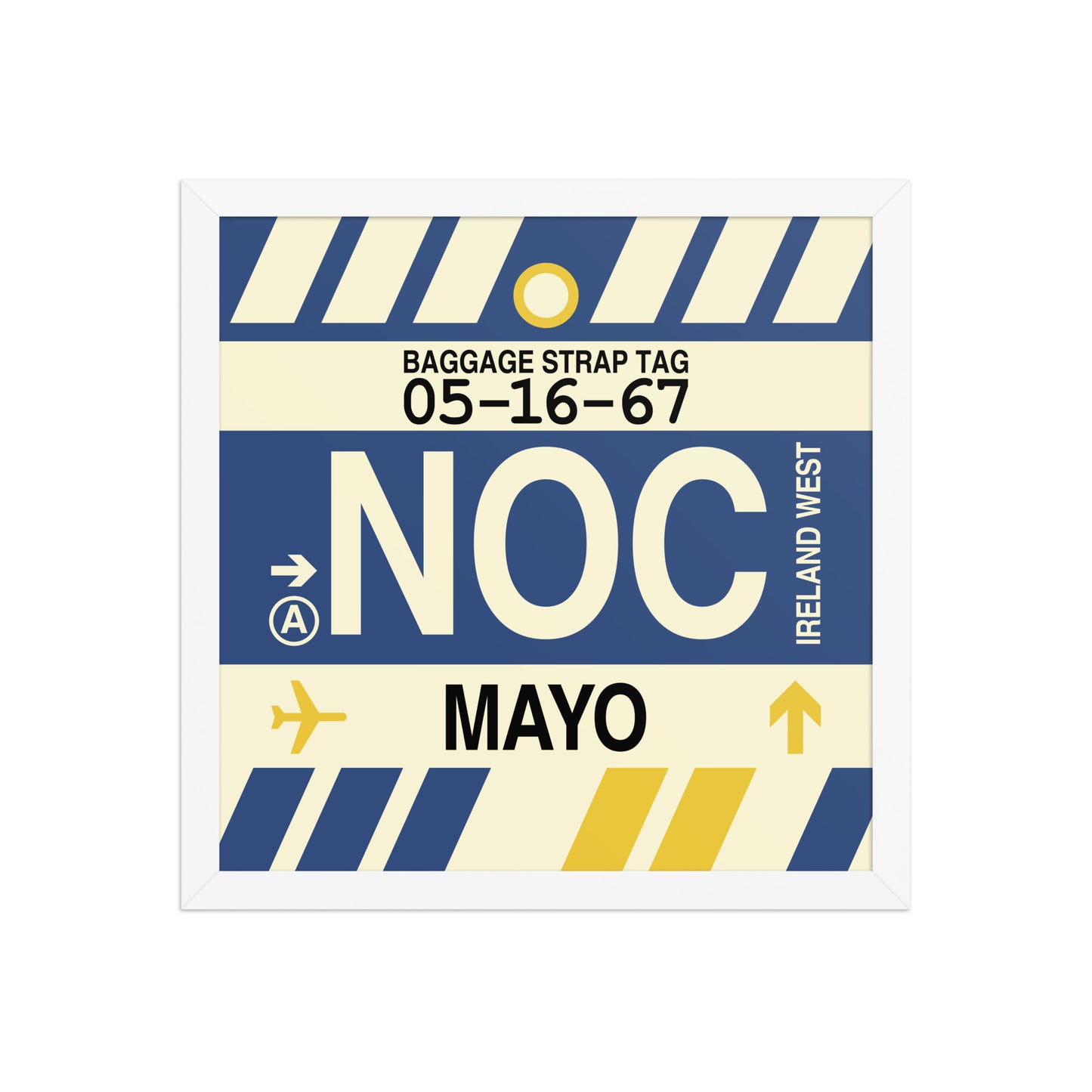 NOC Mayo Framed Print • Jet Age Baggage Tag Design • YHM Designs - Image 08