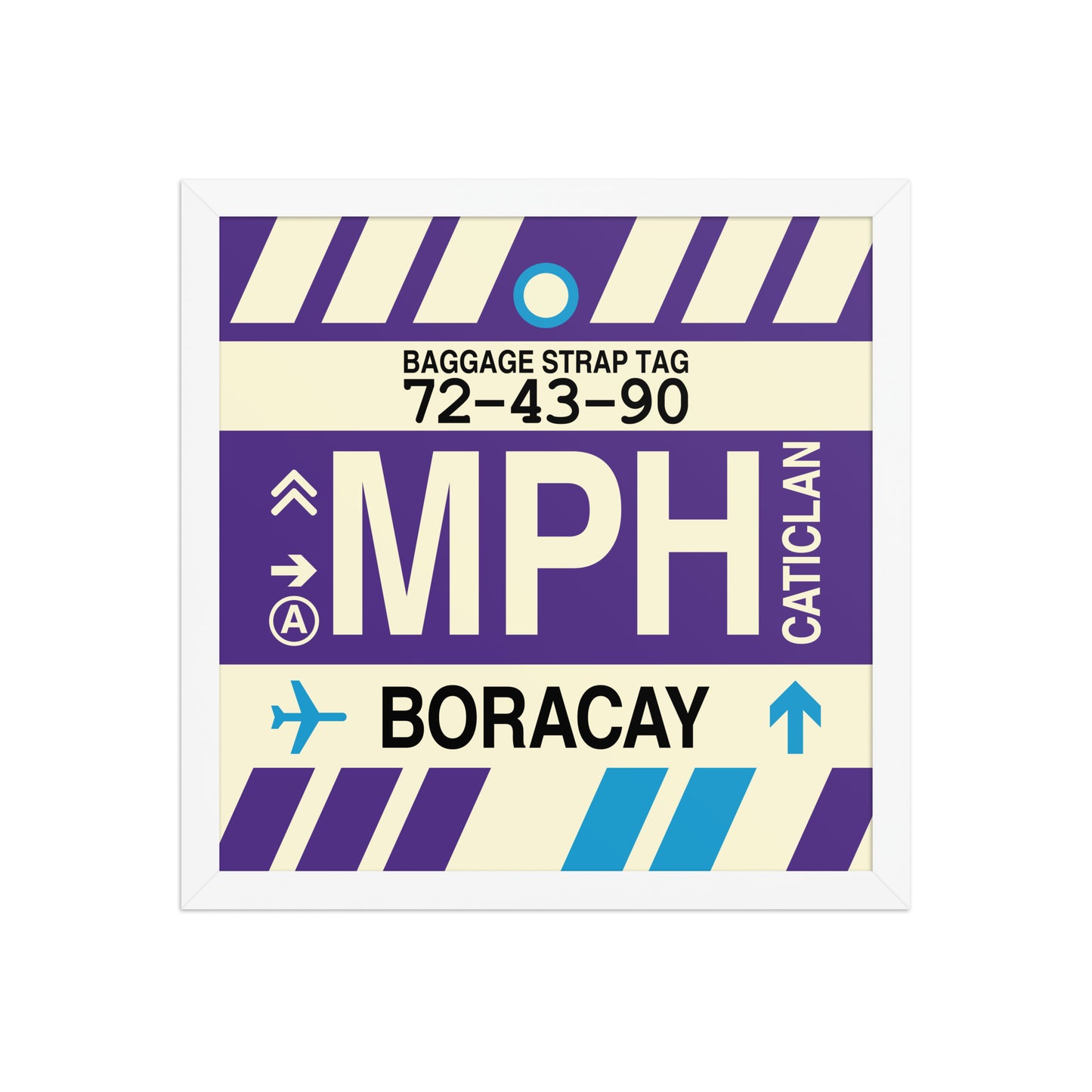 MPH Boracay Framed Print • Jet Age Baggage Tag Design • YHM Designs - Image 13