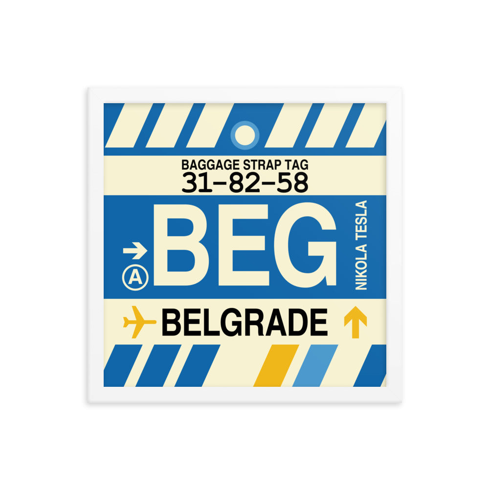 Travel-Themed Framed Print • BEG Belgrade • YHM Designs - Image 13