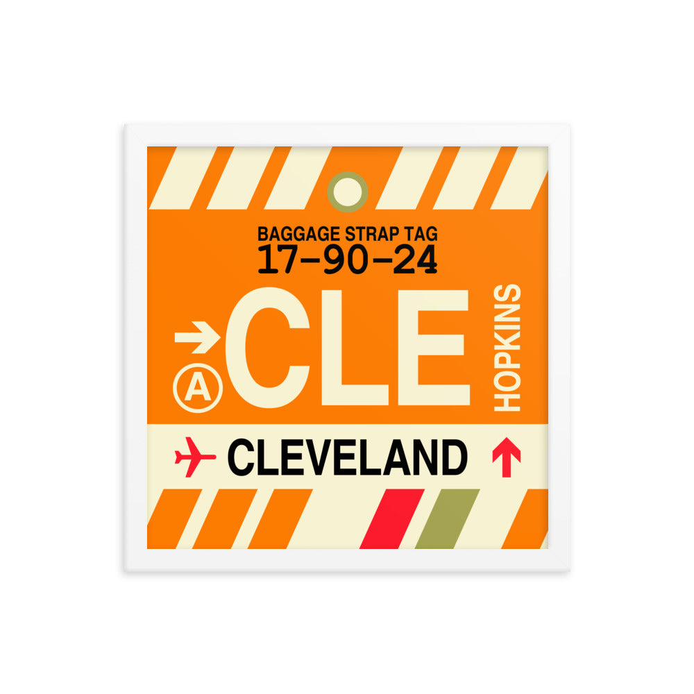 Travel-Themed Framed Print • CLE Cleveland • YHM Designs - Image 13