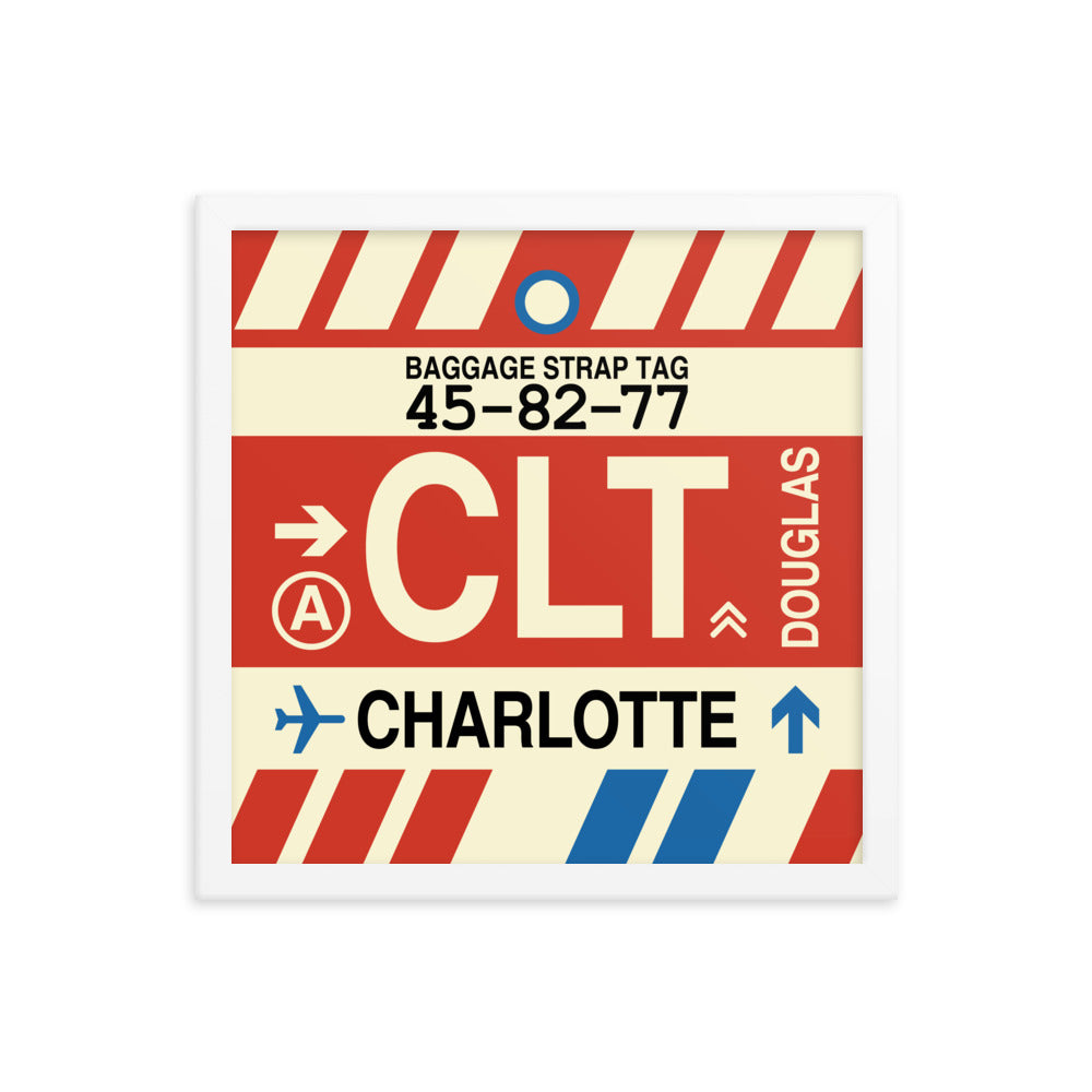 Travel-Themed Framed Print • CLT Charlotte • YHM Designs - Image 13