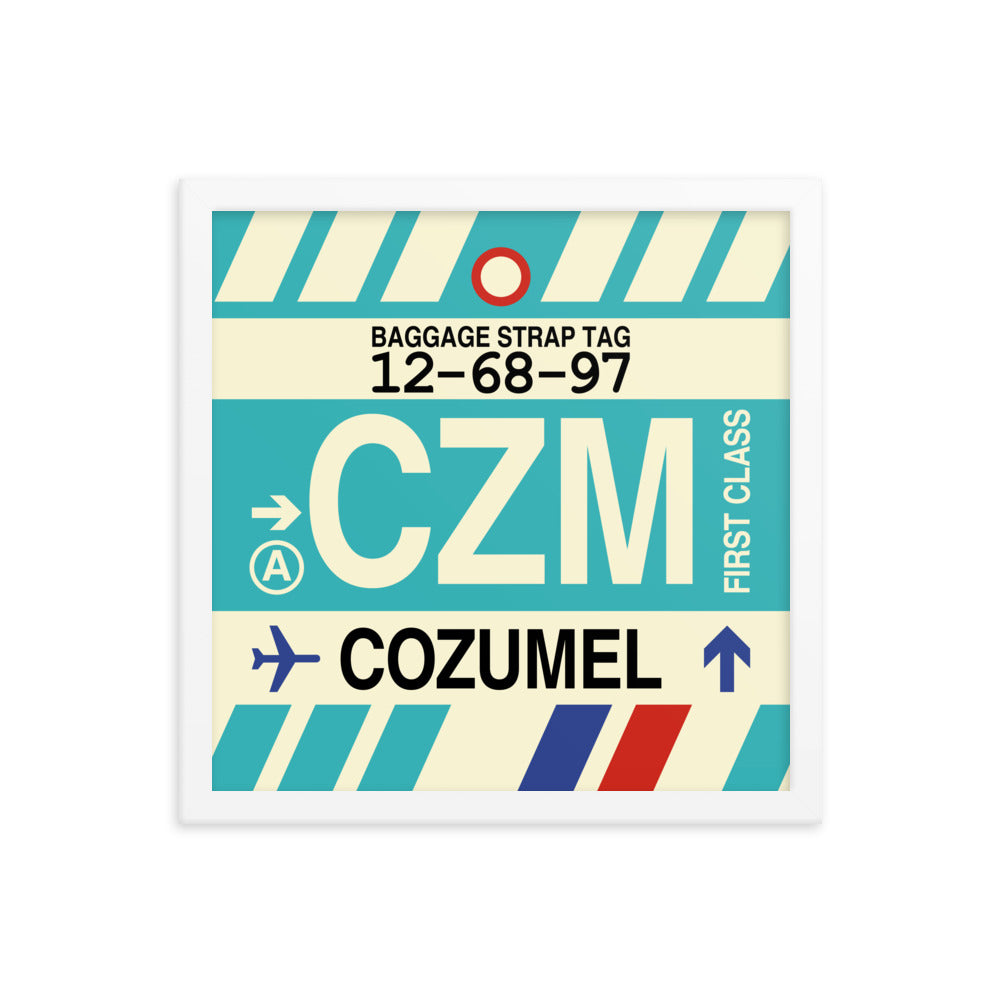 Travel-Themed Framed Print • CZM Cozumel • YHM Designs - Image 13