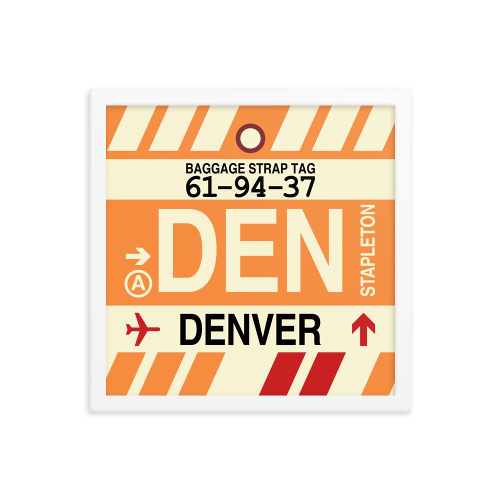 Travel-Themed Framed Print • DEN Denver • YHM Designs - Image 13