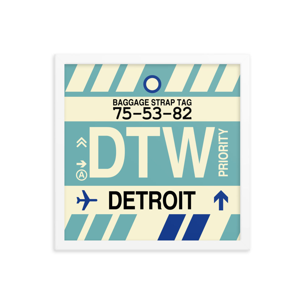 Travel-Themed Framed Print • DTW Detroit • YHM Designs - Image 13