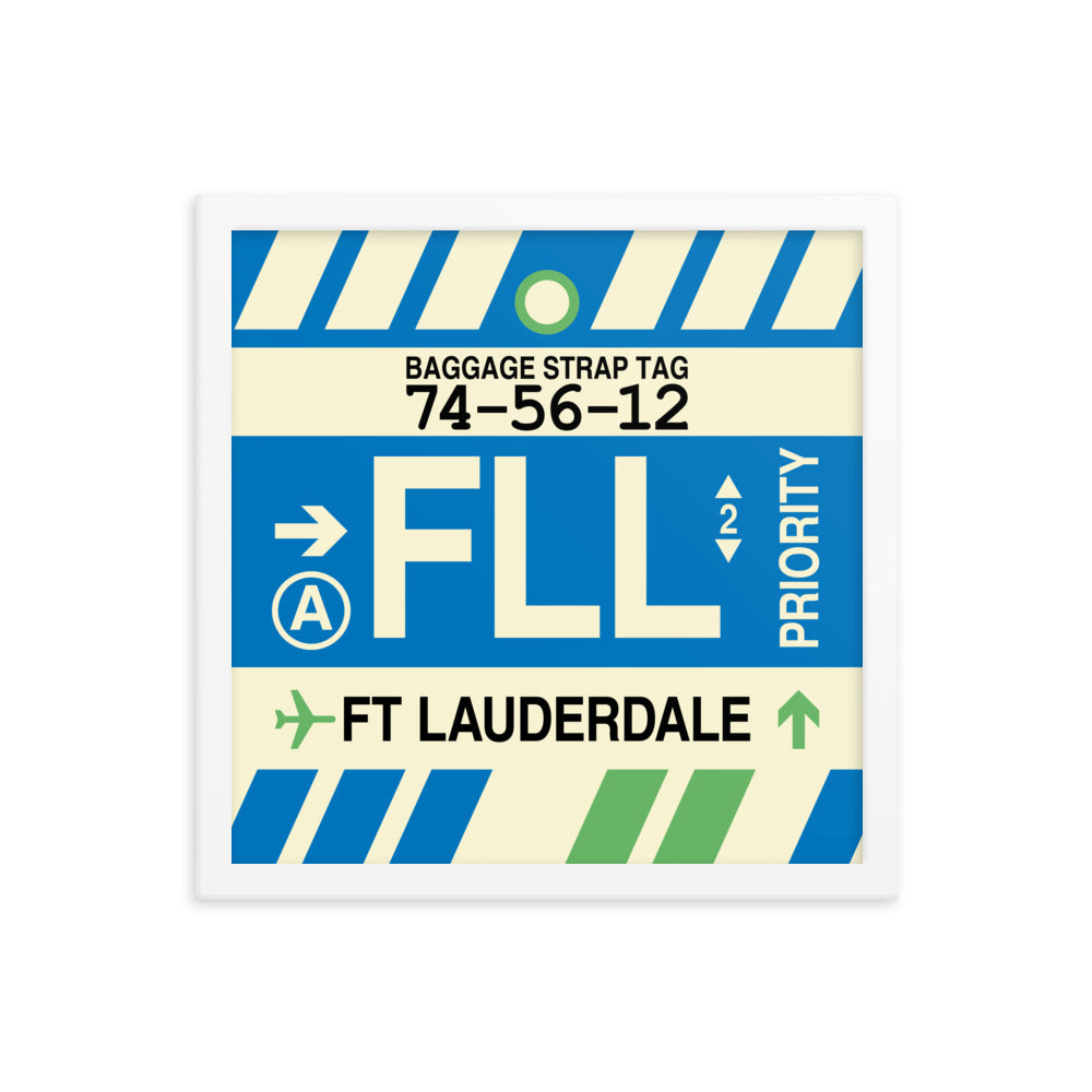 Travel-Themed Framed Print • FLL Fort Lauderdale • YHM Designs - Image 13