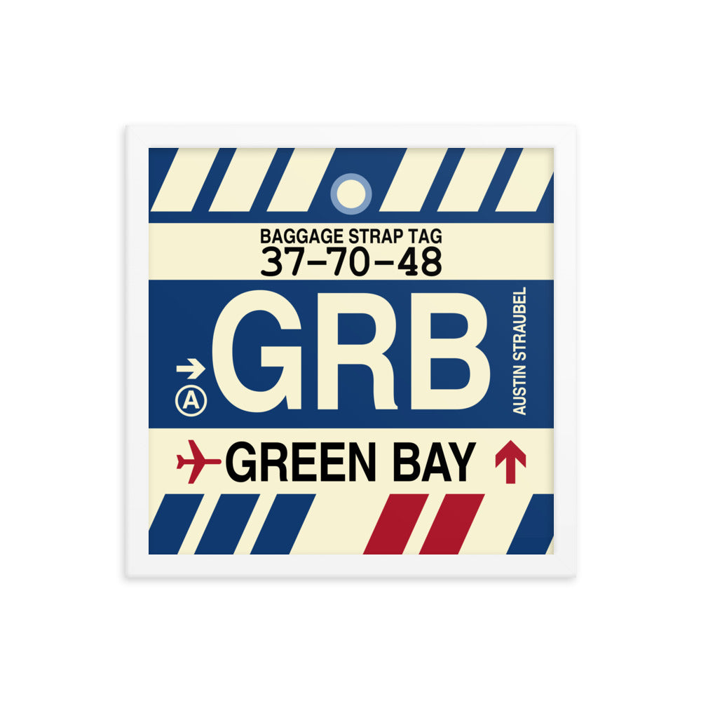 Travel-Themed Framed Print • GRB Green Bay • YHM Designs - Image 13