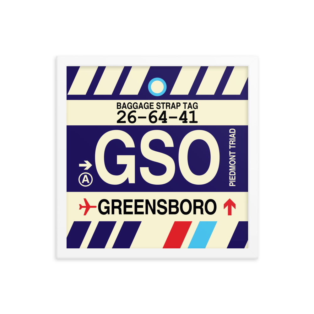 Travel-Themed Framed Print • GSO Greensboro • YHM Designs - Image 13