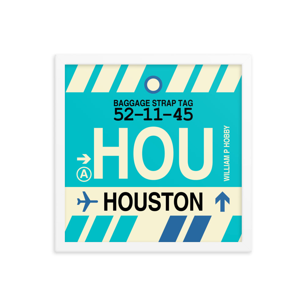 Travel-Themed Framed Print • HOU Houston • YHM Designs - Image 13