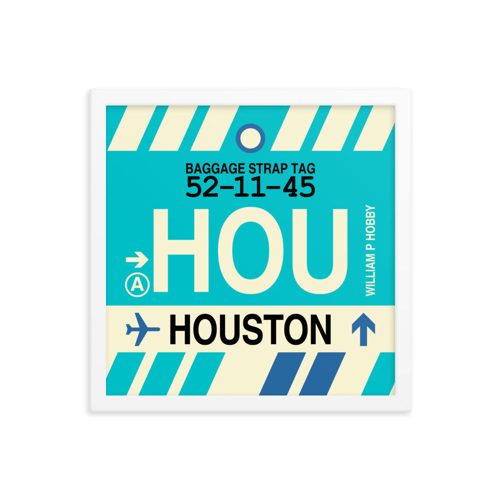 Travel-Themed Framed Print • HOU Houston Souvenir • YHM Designs - Image 13