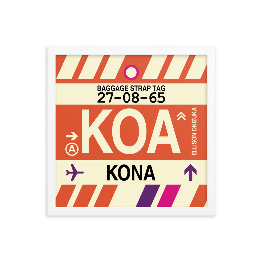 Travel-Themed Framed Print • KOA Kona Souvenir • YHM Designs - Image 13