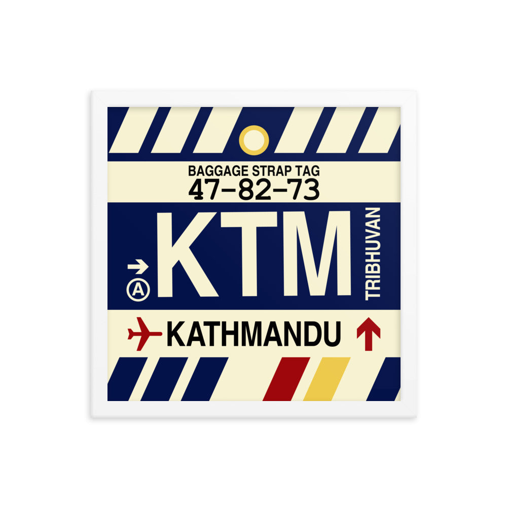 Travel-Themed Framed Print • KTM Kathmandu Souvenir • YHM Designs - Image 13