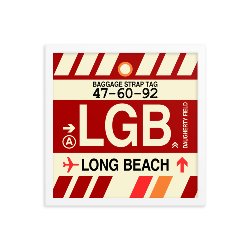 Travel-Themed Framed Print • LGB Long Beach • YHM Designs - Image 13