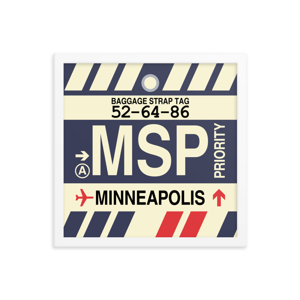 Travel-Themed Framed Print • MSP Minneapolis • YHM Designs - Image 13