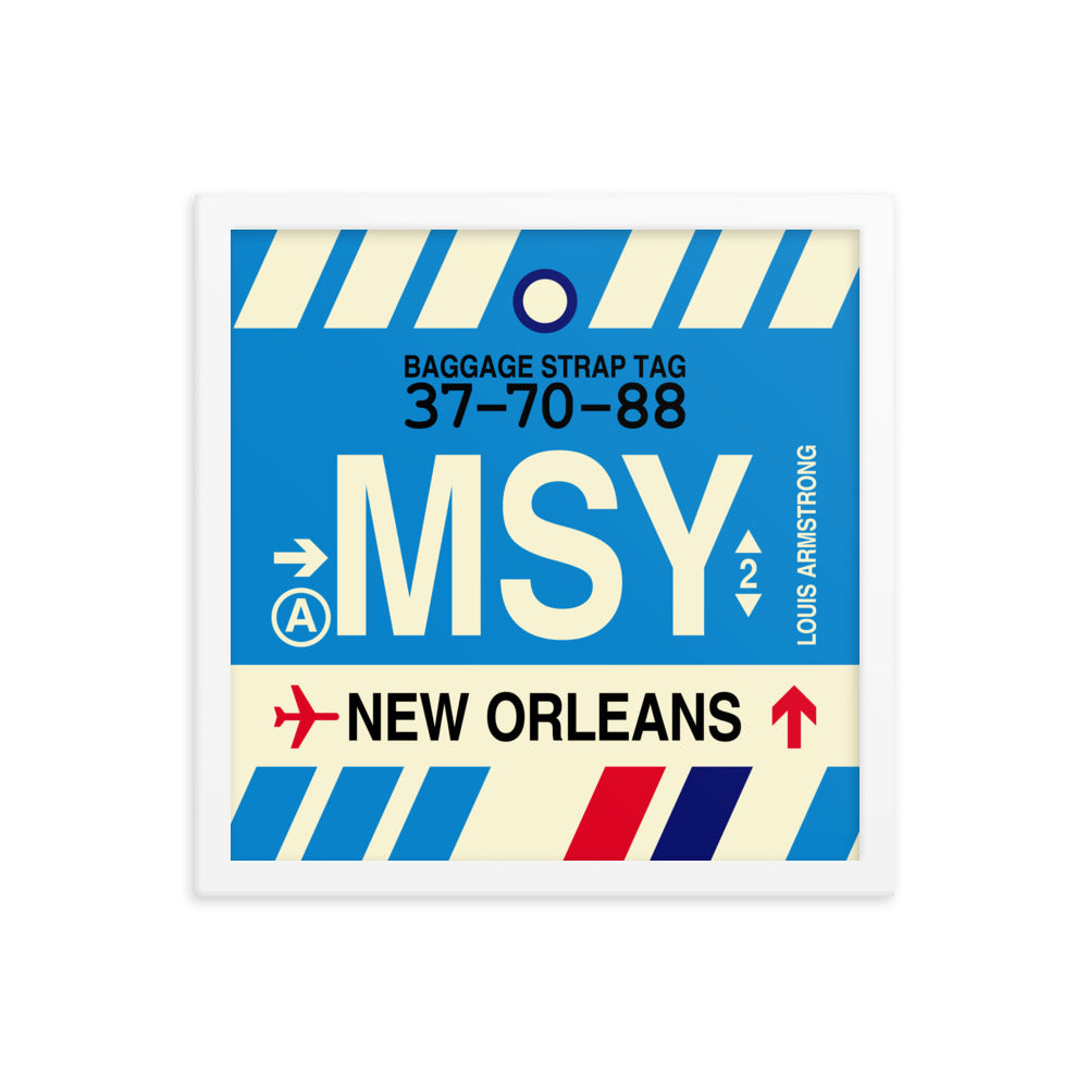 Travel-Themed Framed Print • MSY New Orleans • YHM Designs - Image 13