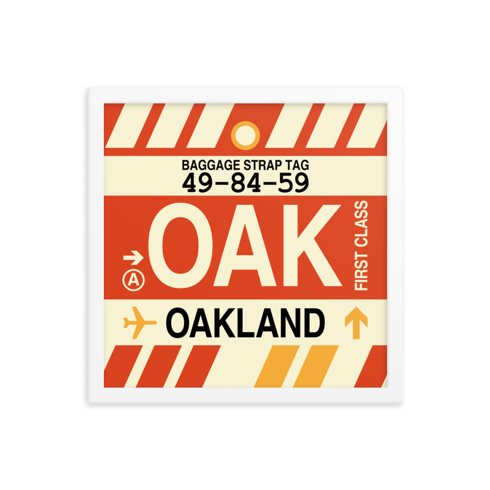 Travel-Themed Framed Print • OAK Oakland • YHM Designs - Image 13