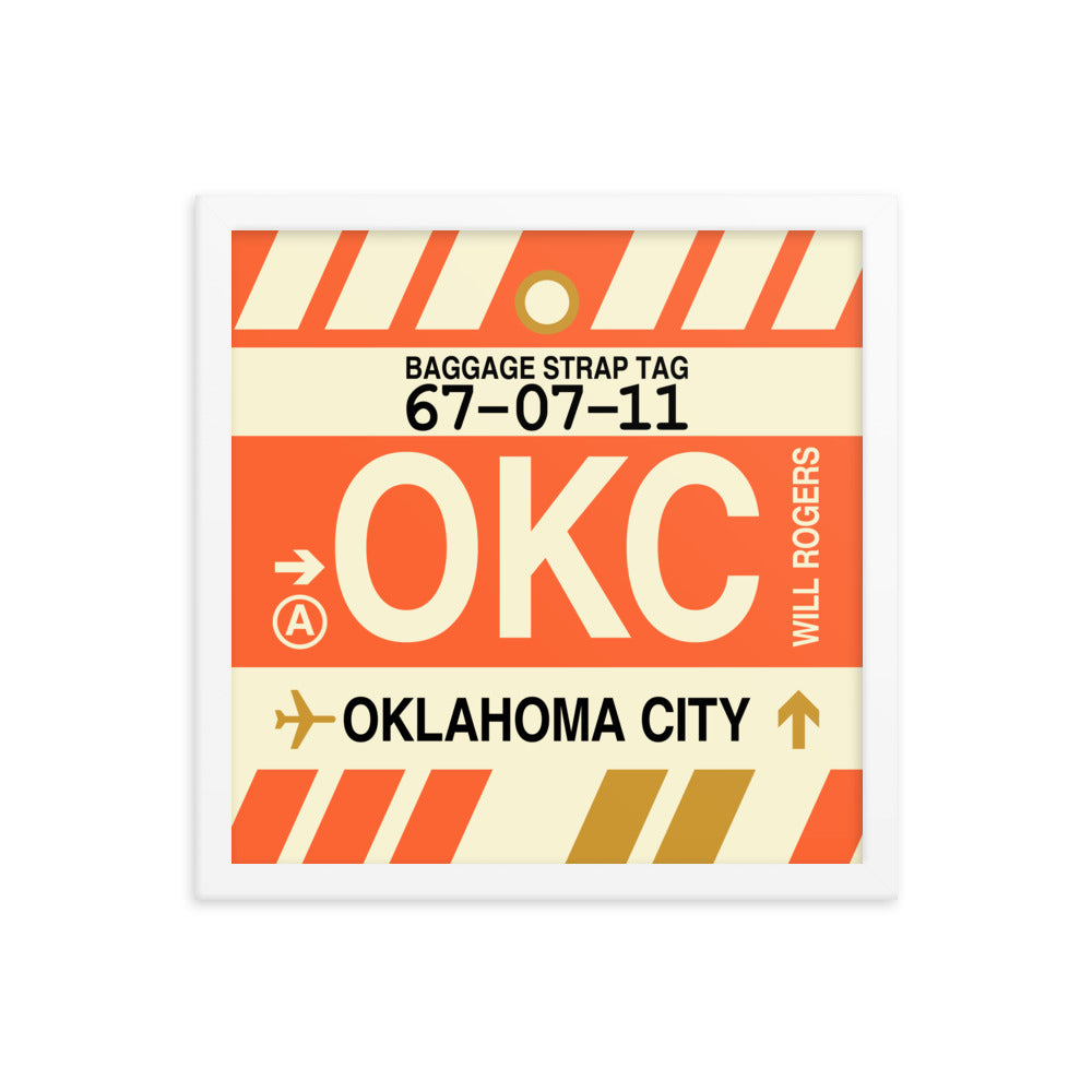 Travel-Themed Framed Print • OKC Oklahoma City • YHM Designs - Image 13
