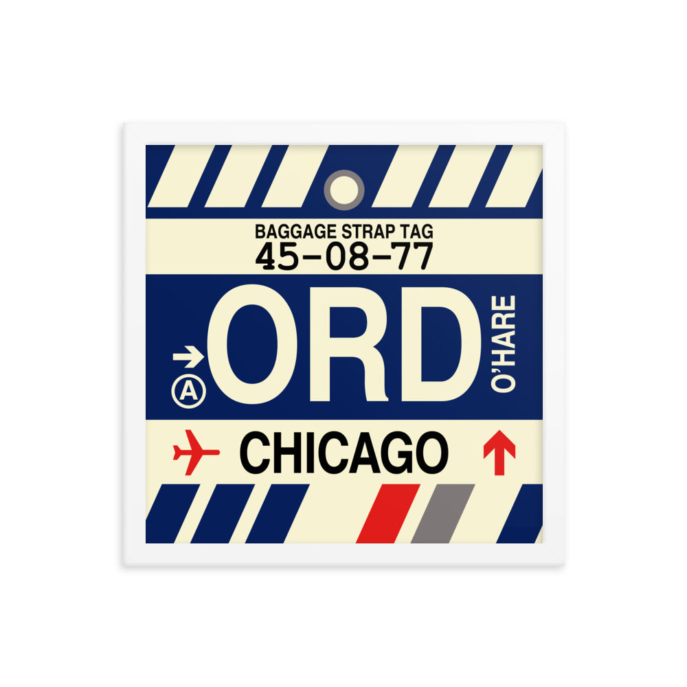 Travel-Themed Framed Print • ORD Chicago • YHM Designs - Image 13