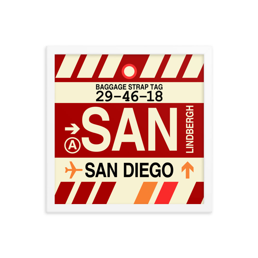 Travel-Themed Framed Print • SAN San Diego • YHM Designs - Image 13