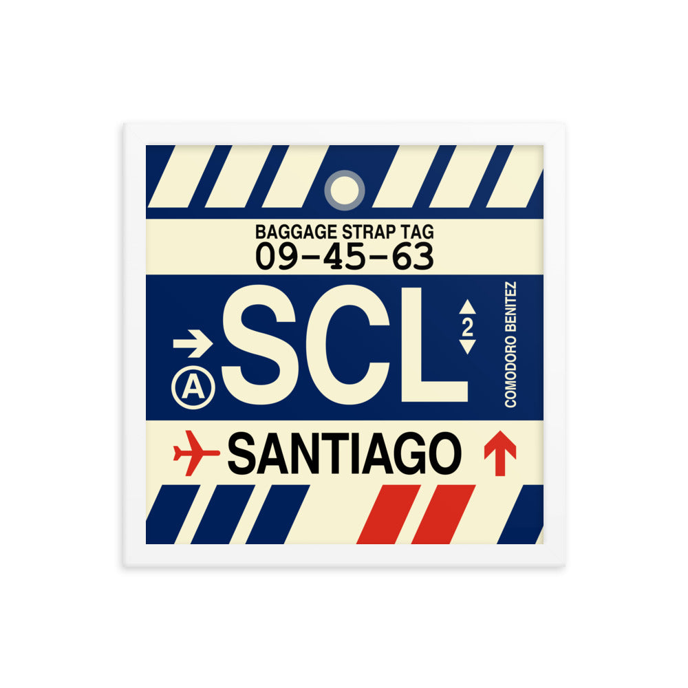Travel-Themed Framed Print • SCL Santiago Souvenir • YHM Designs - Image 13