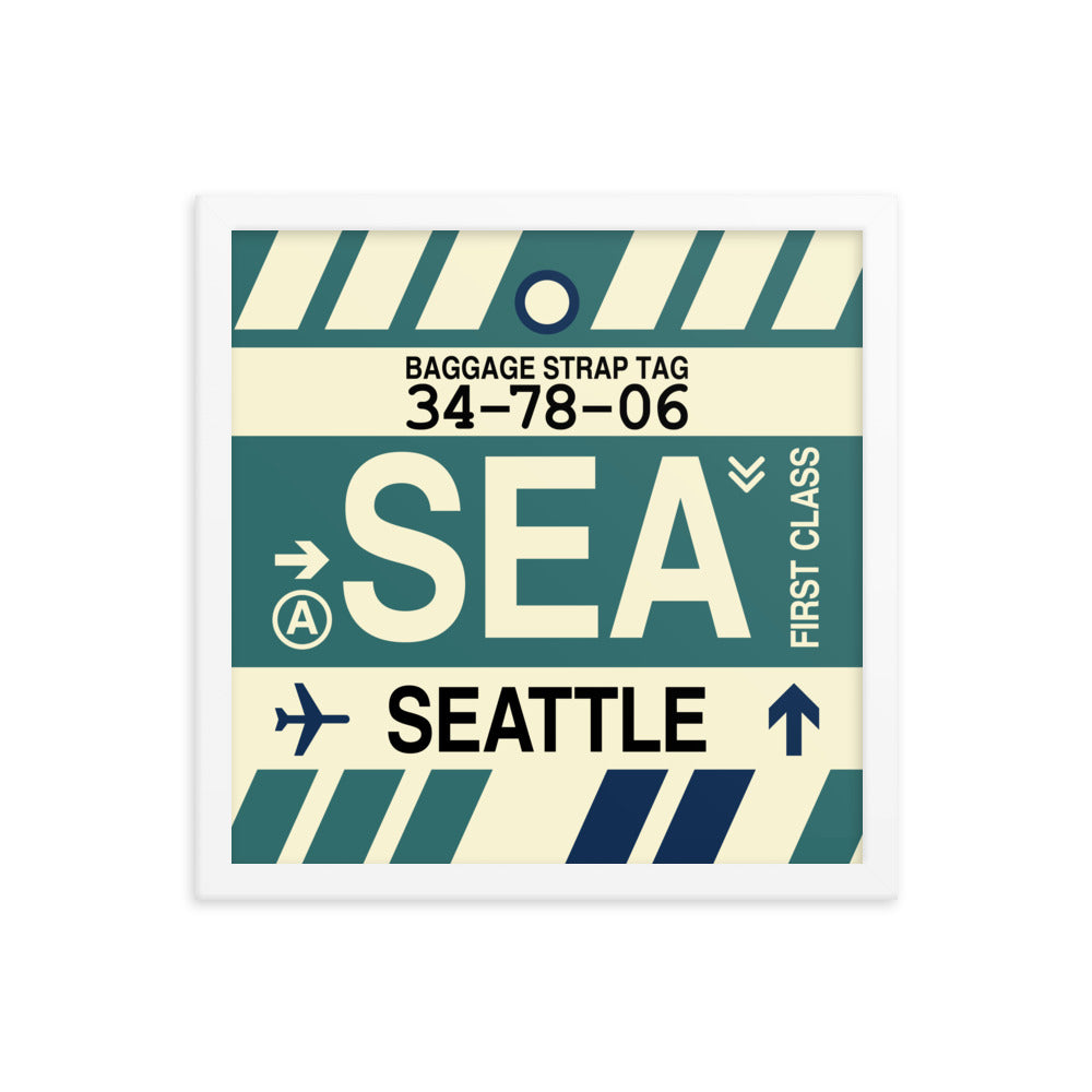 Travel-Themed Framed Print • SEA Seattle • YHM Designs - Image 13