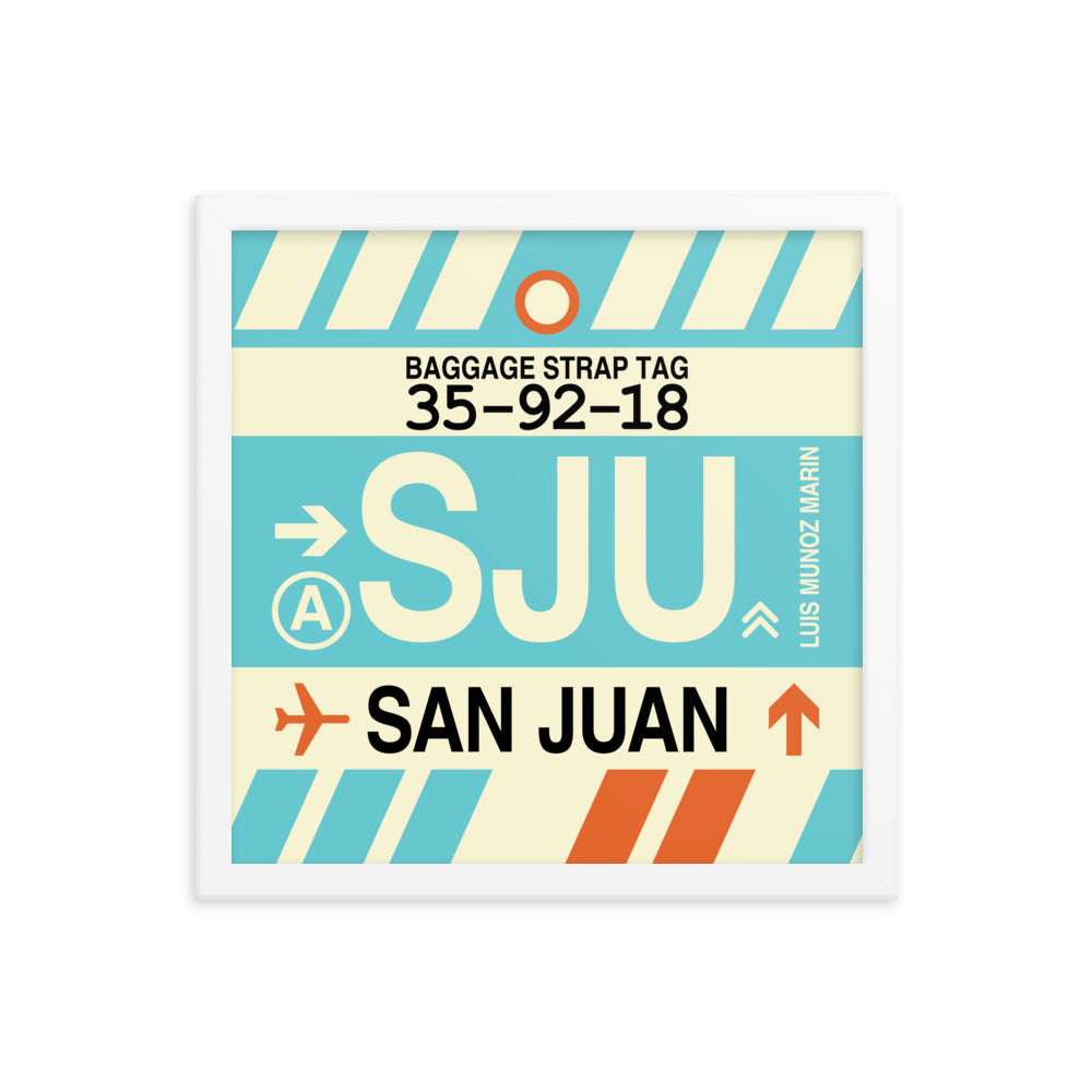 Travel-Themed Framed Print • SJU San Juan • YHM Designs - Image 13