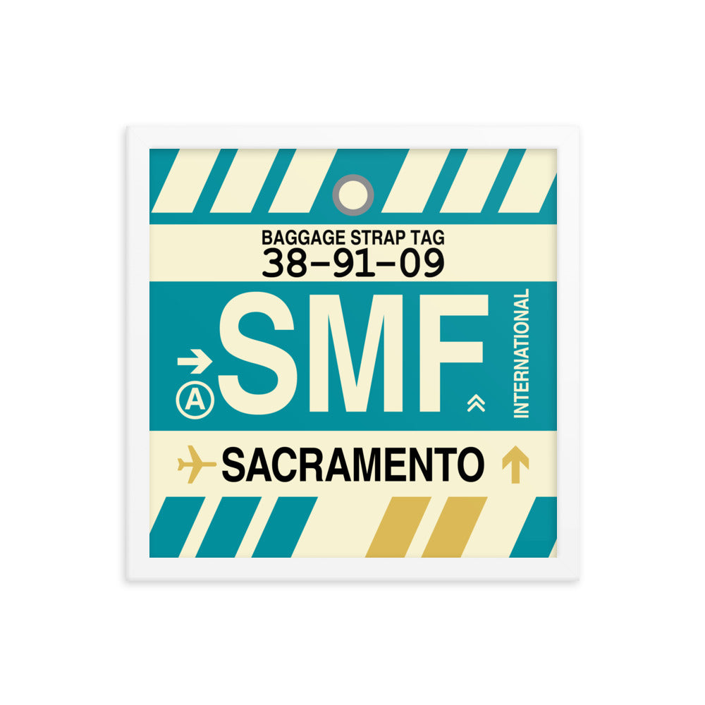 Travel-Themed Framed Print • SMF Sacramento • YHM Designs - Image 13