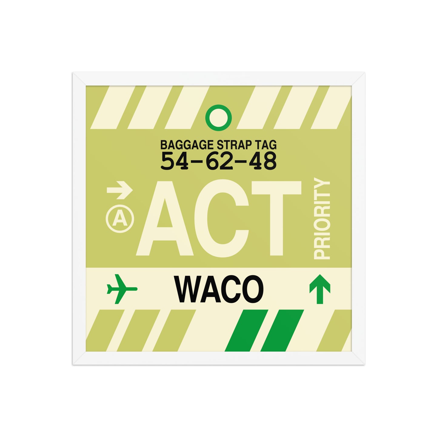 ACT Waco Framed Print • Jet Age Baggage Tag Design • YHM Designs - Image 14