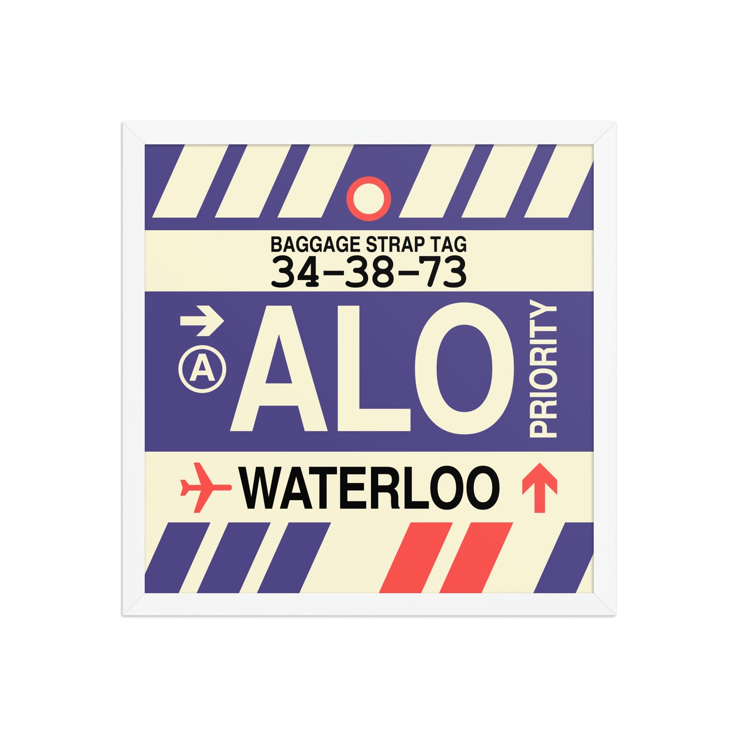 ALO Waterloo Framed Print • Jet Age Baggage Tag Design • YHM Designs - Image 14