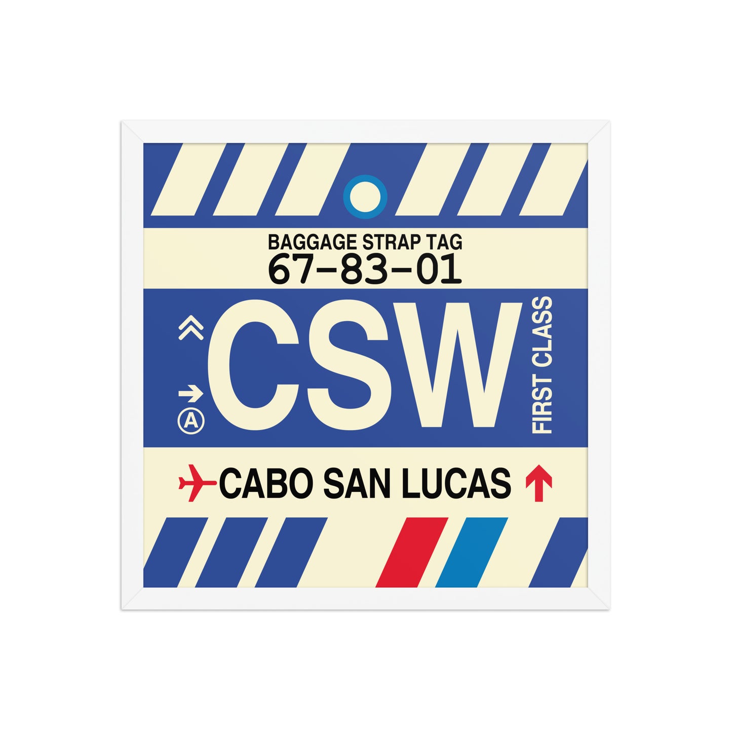 CSW Cabo San Lucas Framed Print • Jet Age Baggage Tag Design • YHM Designs - Image 14