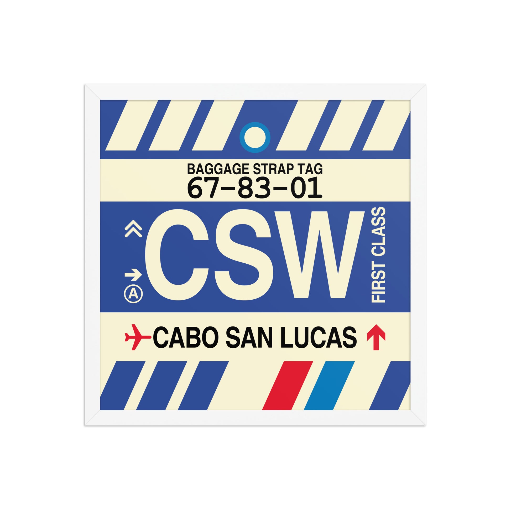 CSW Cabo San Lucas Framed Print • Jet Age Baggage Tag Design • YHM Designs - Image 14