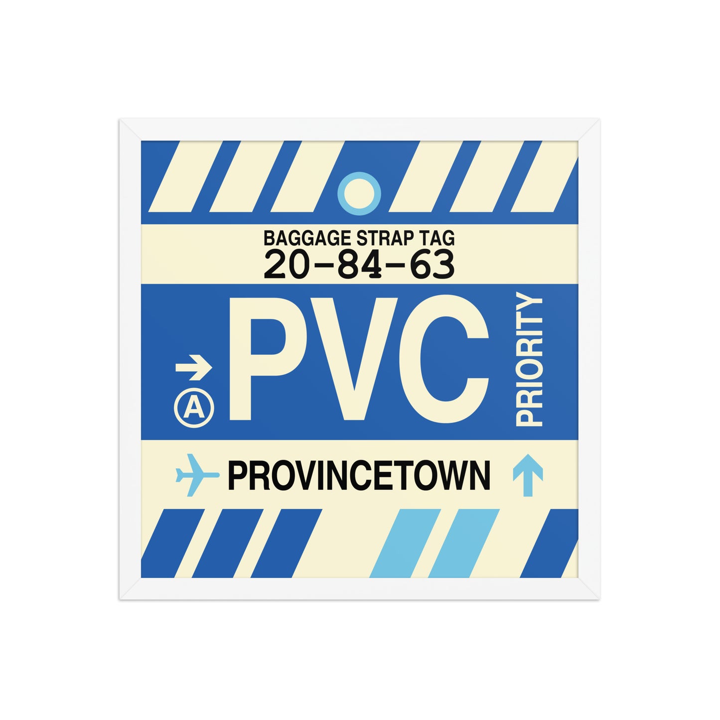 PVC Provincetown Framed Print • Jet Age Baggage Tag Design • YHM Designs - Image 14