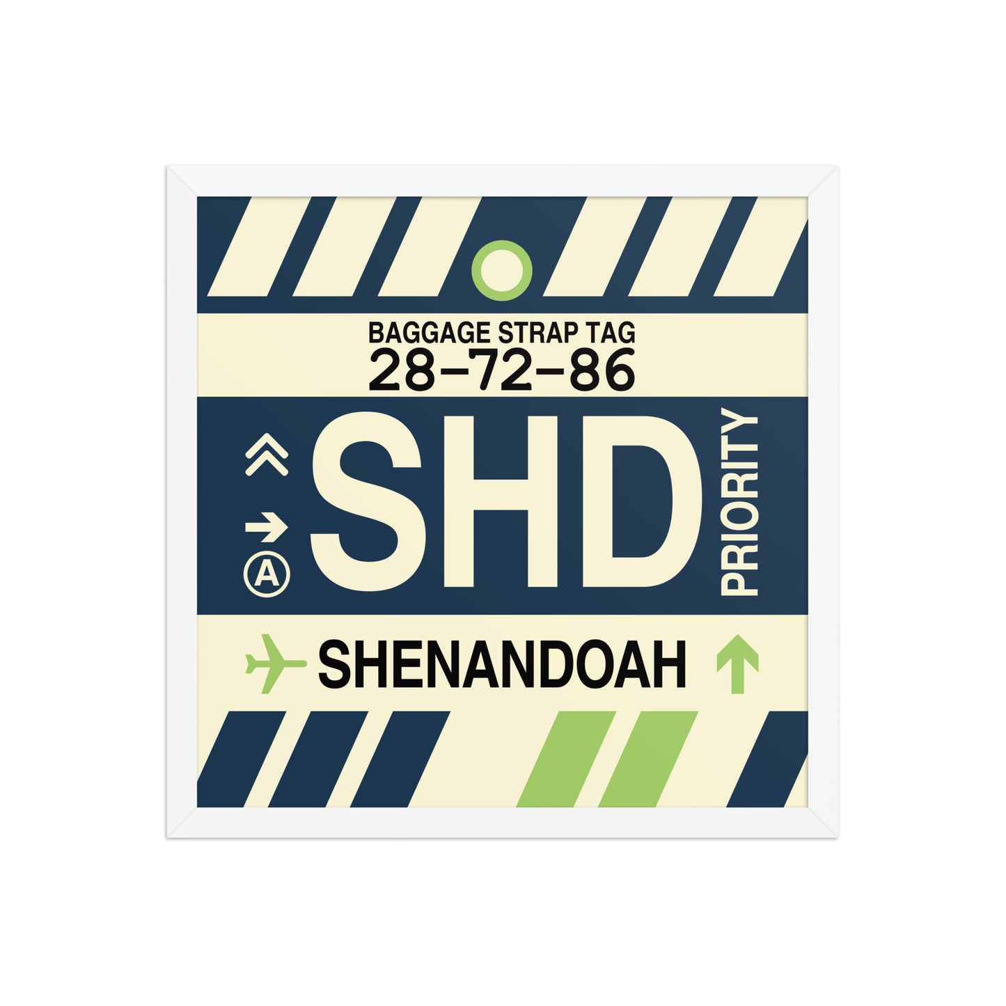 SHD Shenandoah Valley Framed Print • Jet Age Baggage Tag Design • YHM Designs - Image 14