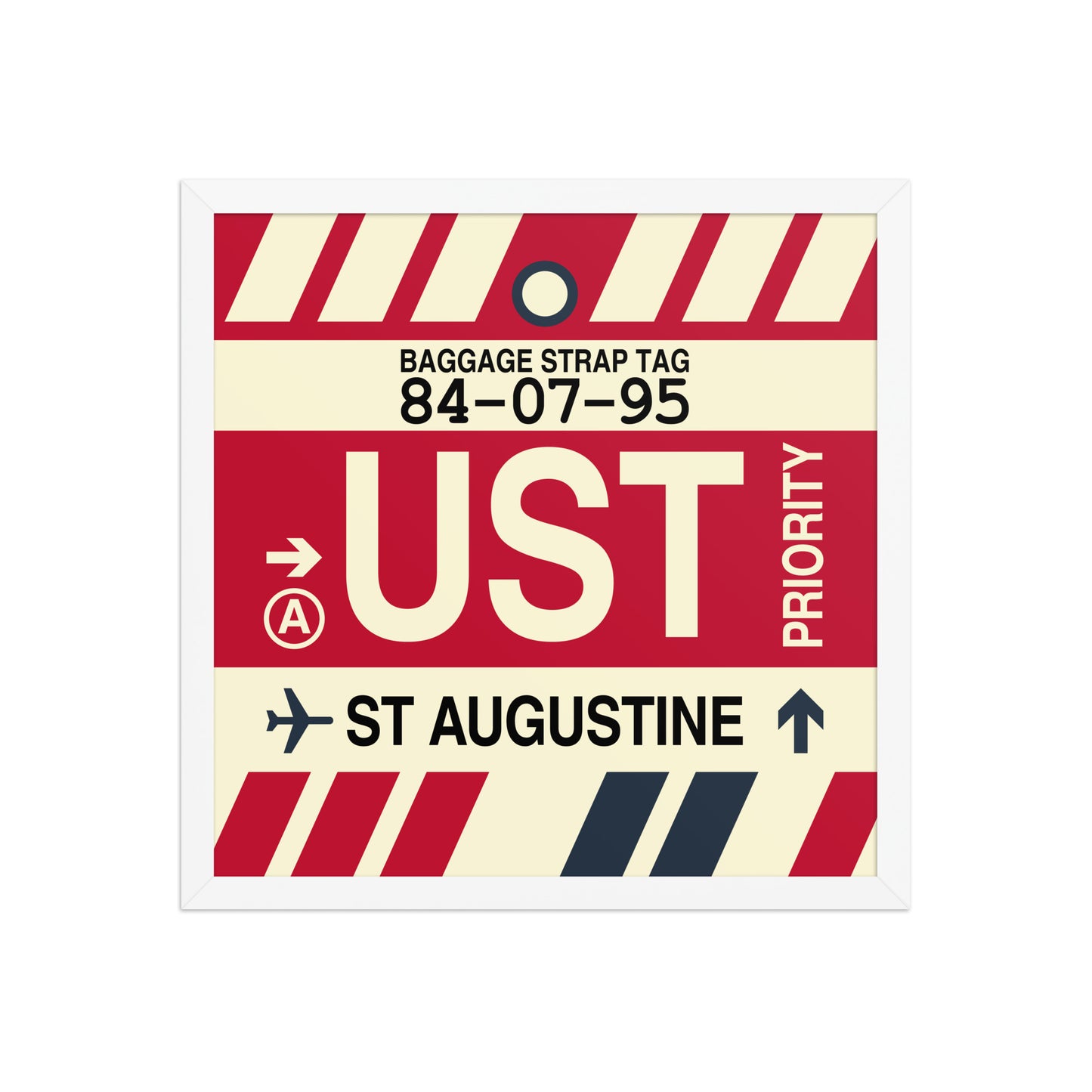 UST St. Augustine Framed Print • Jet Age Baggage Tag Design • YHM Designs - Image 14