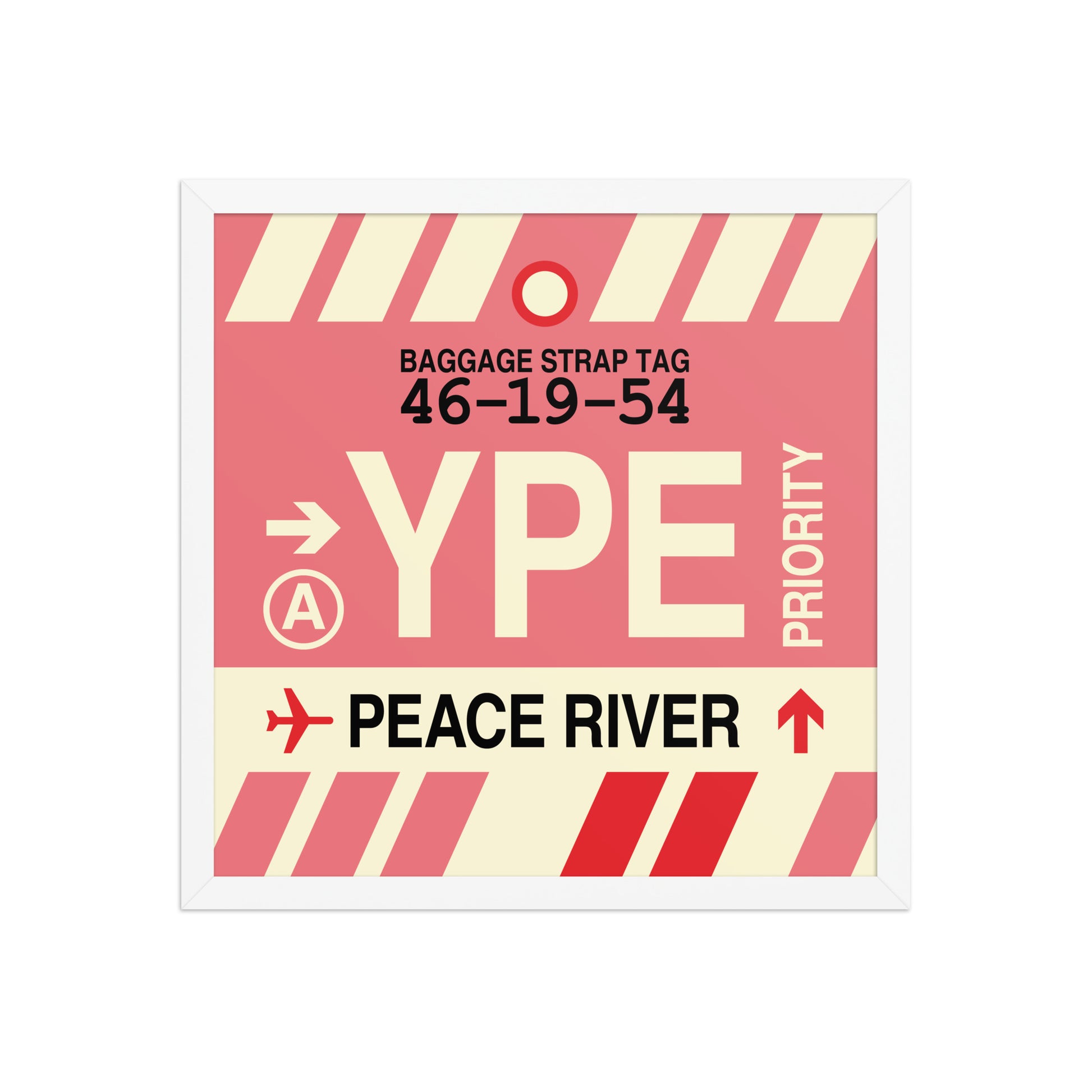 YPE Peace River Framed Print • Jet Age Baggage Tag Design • YHM Designs - Image 14