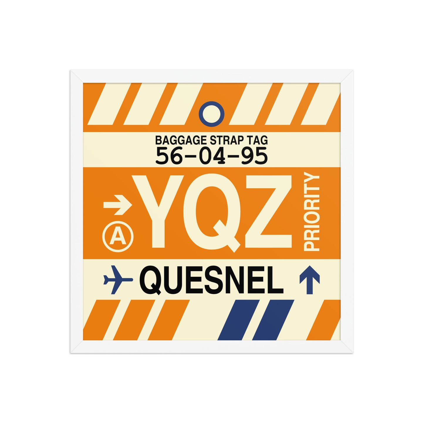 YQZ Quesnel Framed Print • Jet Age Baggage Tag Design • YHM Designs - Image 14
