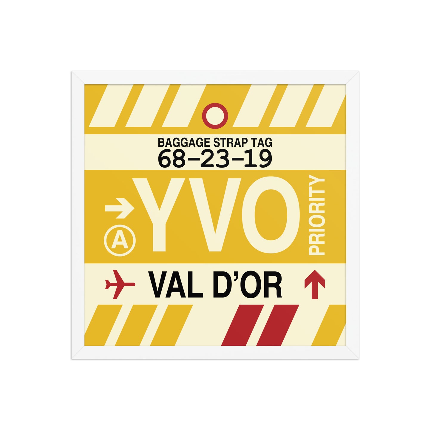 YVO Val D'Or Framed Print • Jet Age Baggage Tag Design • YHM Designs - Image 14