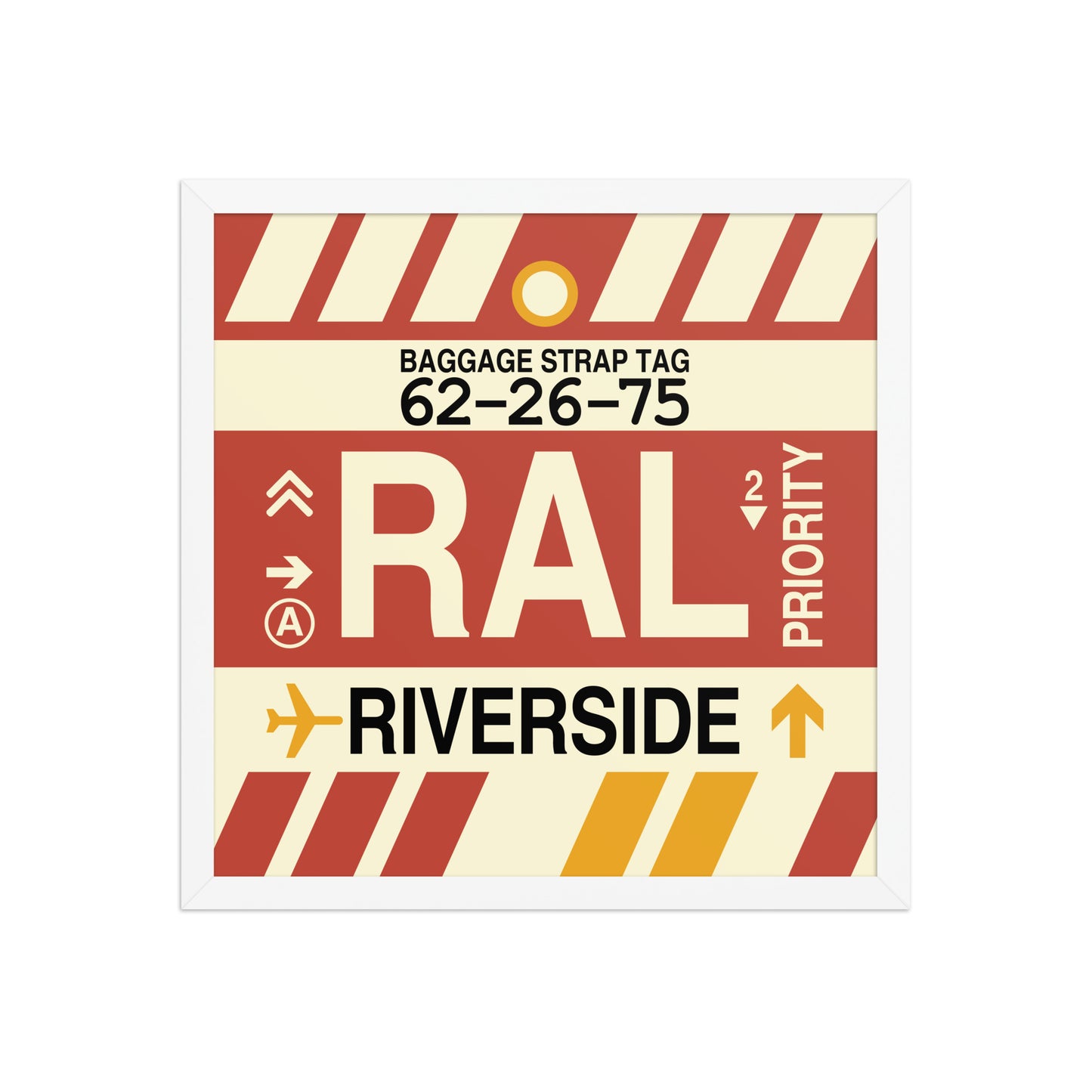 RAL Riverside Framed Print • Jet Age Baggage Tag Design • YHM Designs - Image 14