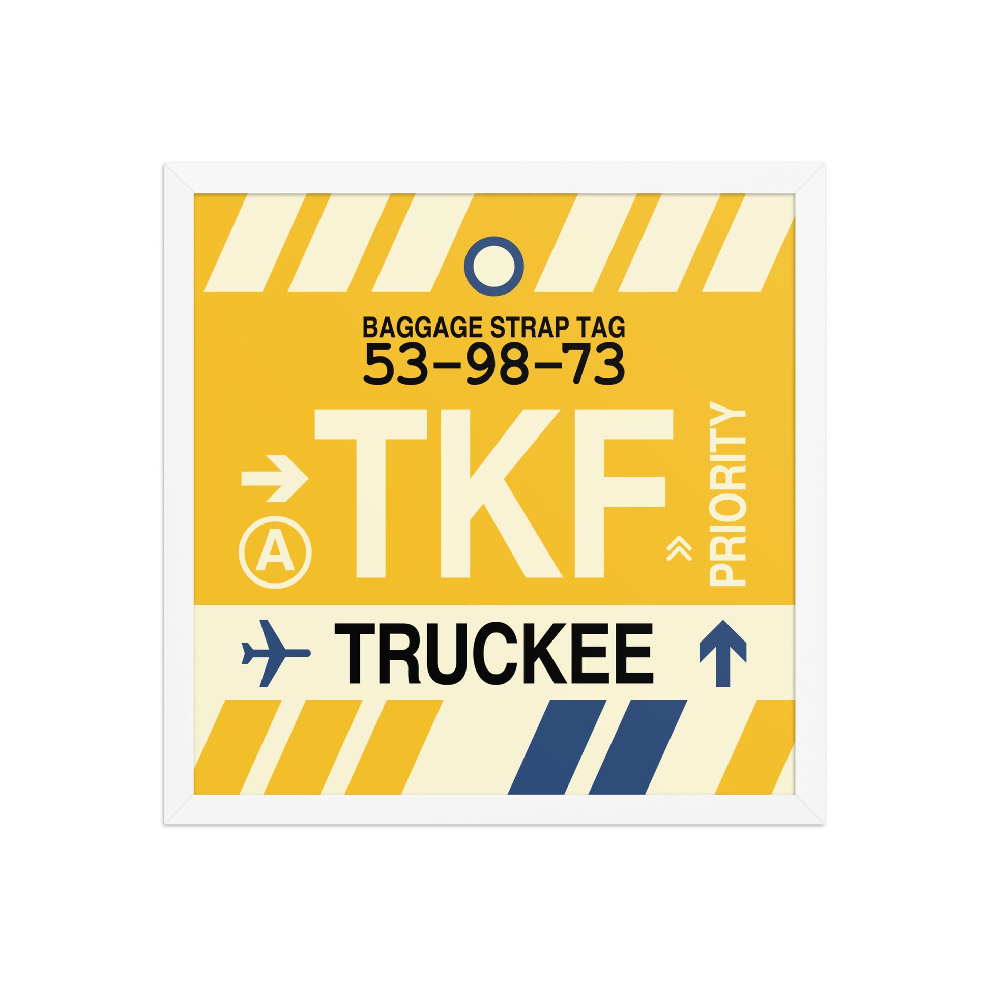 TKF Truckee Framed Print • Jet Age Baggage Tag Design • YHM Designs - Image 14